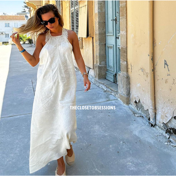 ZARA LIMITED EDITION!!! Linen Maxi Dress NWT - Picture 12 of 16